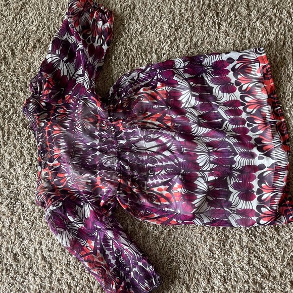 Zunie Purple Dress With Built in Cami - Picture 3 of 3